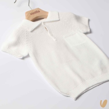 Polo in filo punto riso Cardigan e Maglia