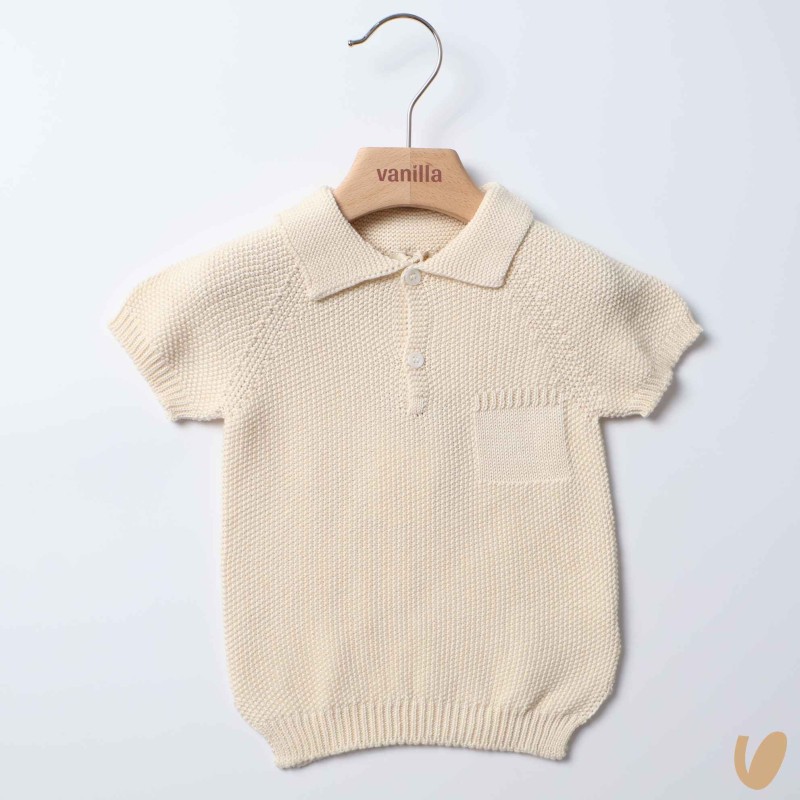 Polo in filo punto riso Cardigan e Maglia