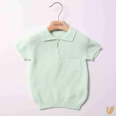 Polo in filo punto riso Cardigan e Maglia