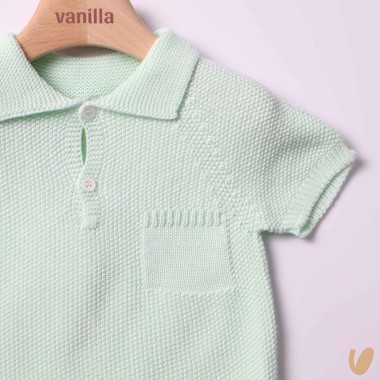 Polo in filo punto riso Cardigan e Maglia