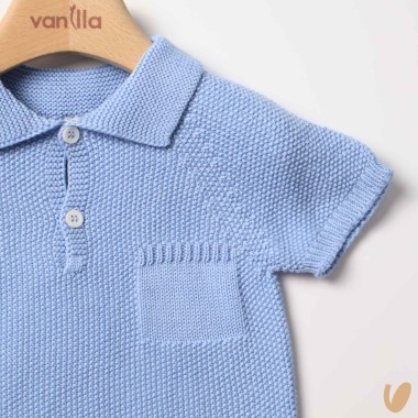 Polo in filo punto riso Cardigan e Maglia