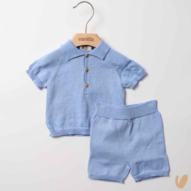 Completo polo e short filo di cotone organico Completo e Pagliaccetto