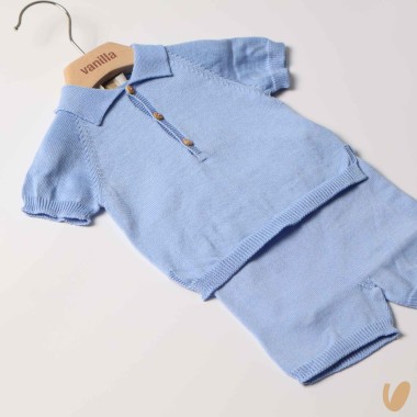 Completo polo e short filo di cotone organico Completo e Pagliaccetto