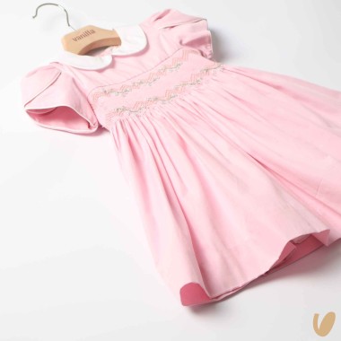 Abito in popeline punto smock Abito e Tuta