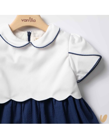 Dress in Piquè and Seersucker