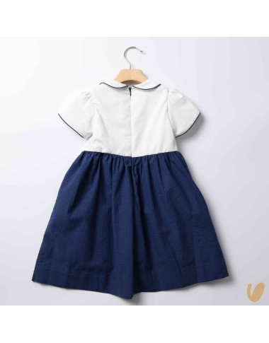 Dress in Piquè and Seersucker