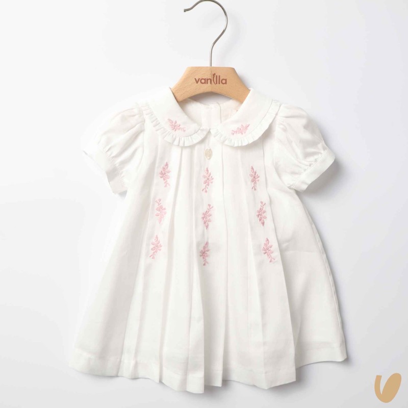 Abito pieghe ricamato Abito e Tute