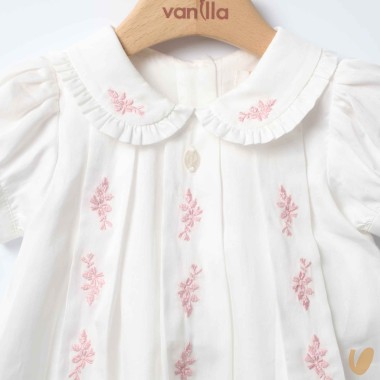 Abito pieghe ricamato Abito e Tute