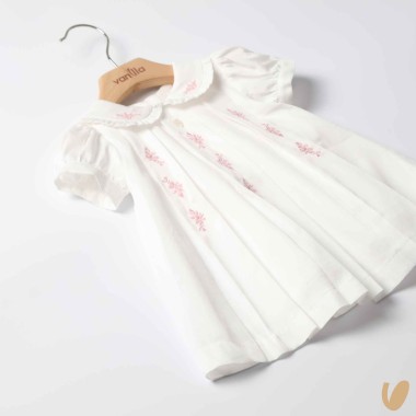 Abito pieghe ricamato Abito e Tute