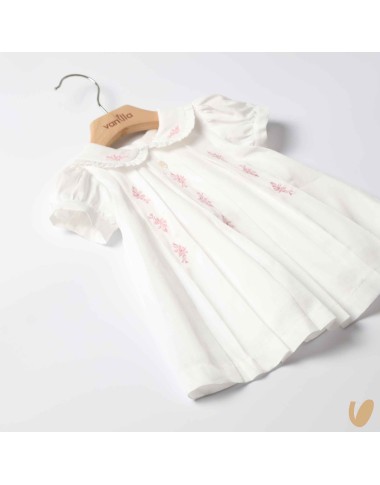 Embroidered fold dress