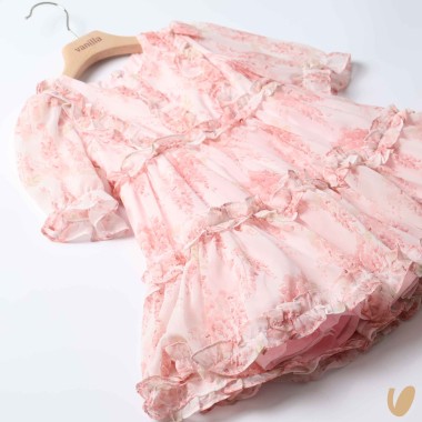 Abito chiffon fiori Abito e Tute