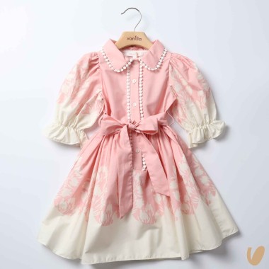 Abito bicolore in cotone Abito e Tuta