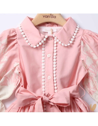 Two-tone cotton dress