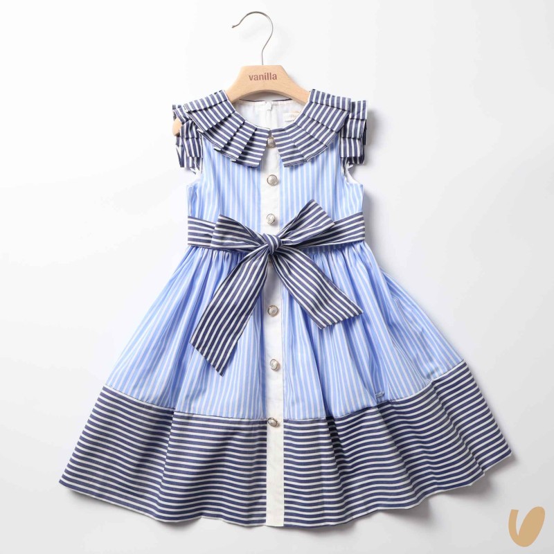 Abito righe patchwork Abito e Tuta