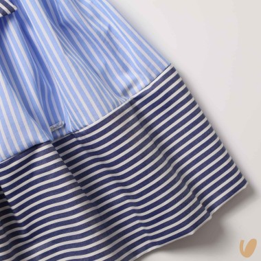 Abito righe patchwork Abito e Tuta