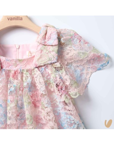 Rainbow macramé dress