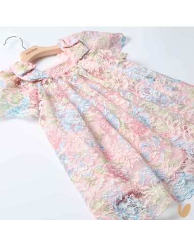 Rainbow macramé dress