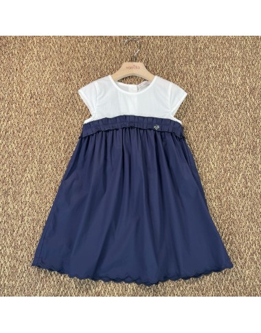 Two-colored poplin dress