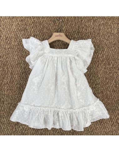 Plumetis chiffon dress