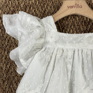 Abito chiffon plumetis Bimba 2/8 anni