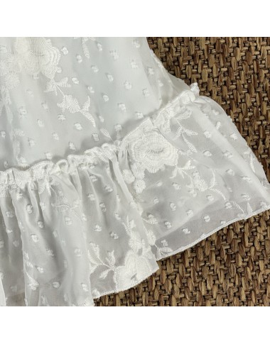 Plumetis chiffon dress