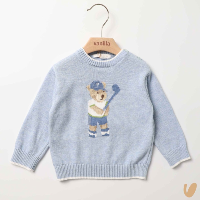 Maglia in filo orsetto golf Cardigan e Maglia