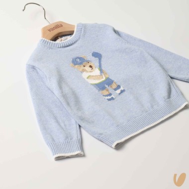 Maglia in filo orsetto golf Cardigan e Maglia