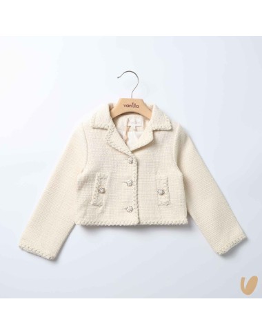 Giacca tweed bottoni camelie Giacca e Giubbino