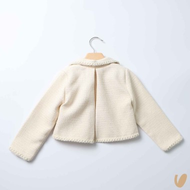 Giacca tweed bottoni camelie Giacca e Giubbino