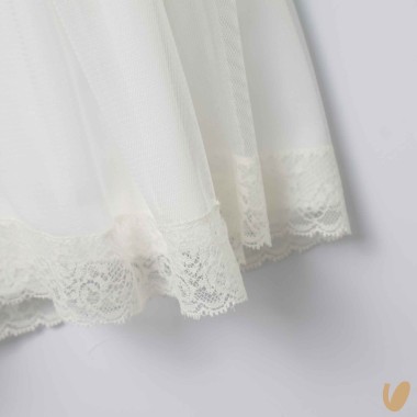 Abito con cuffietta punto smock Battesimo