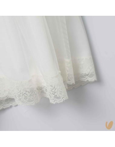 Abito con cuffietta punto smock Battesimo