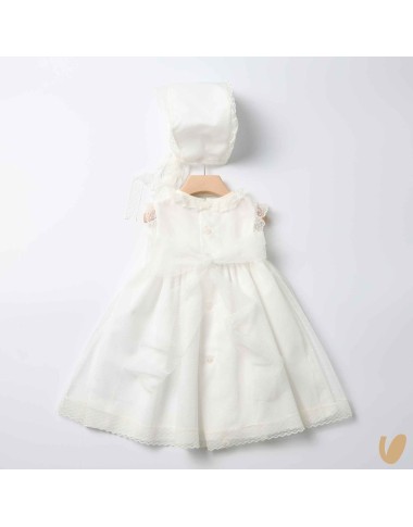 Abito con cuffietta punto smock Battesimo