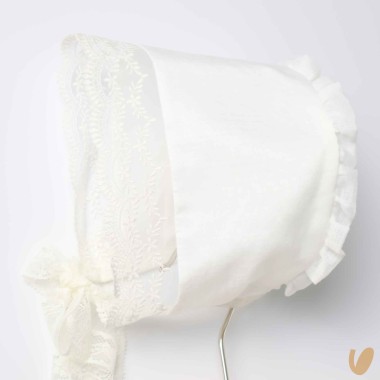 Abito lungo con cuffietta punto smock Battesimo