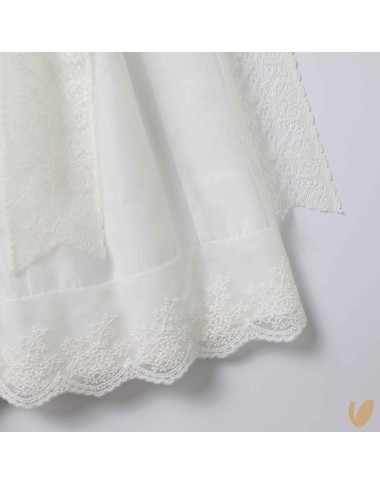 Abito lungo con cuffietta punto smock Battesimo