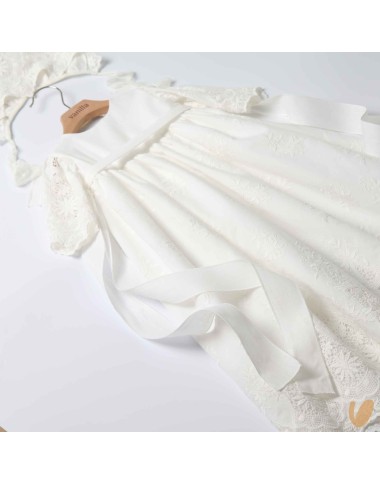 Abito lungo con cuffietta punto smock Battesimo