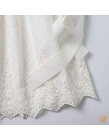 Abito lungo con cuffietta punto smock Battesimo