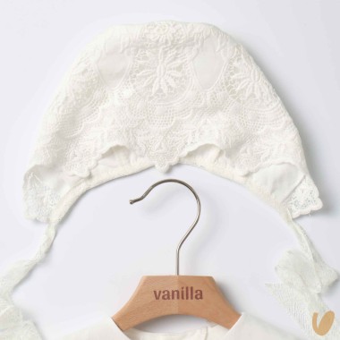 Abito lungo con cuffietta punto smock Battesimo