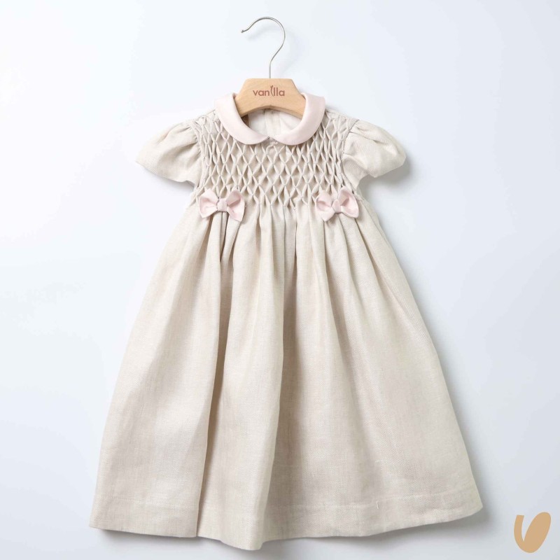 Abito in lino punto smock Abito e Tute