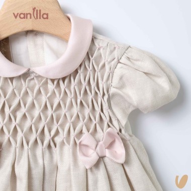 Abito in lino punto smock Abito e Tute