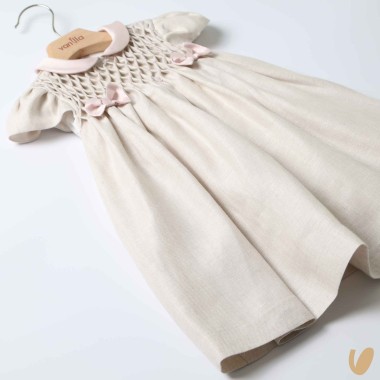 Abito in lino punto smock Abito e Tute