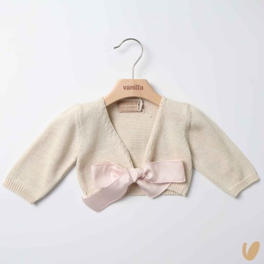 Scaldacuore con fiocco Cardigan e Maglia