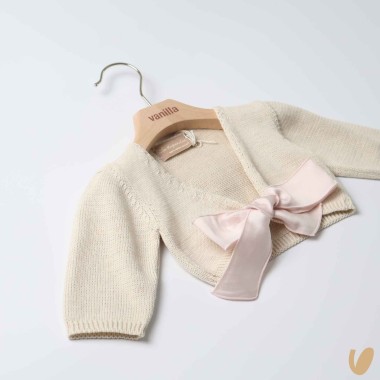 Scaldacuore con fiocco Cardigan e Maglia