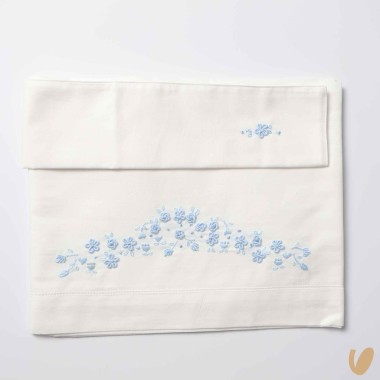Set lenzuolo bouquet di fiori ricamati a mano Coperta e Lenzuola