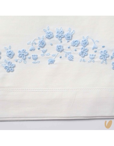 Boquet sheet set of hand-embroidered flowers