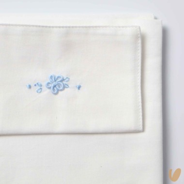 Set lenzuolo bouquet di fiori ricamati a mano Coperta e Lenzuola