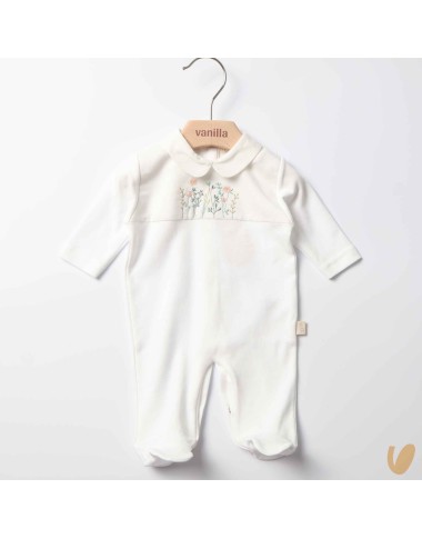 Tutina cotone e lino fiorellini Completo e Pagliaccetto