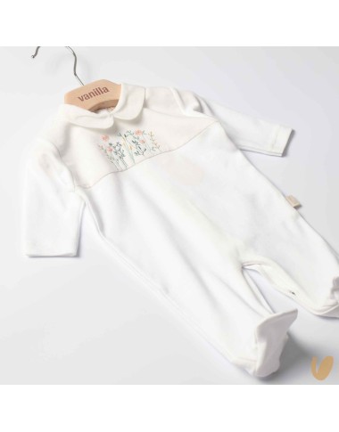 Tutina cotone e lino fiorellini Completo e Pagliaccetto