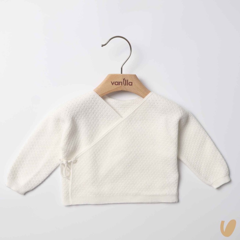 Cardigan incrociato in filo di cotone Maglia e Cardigan
