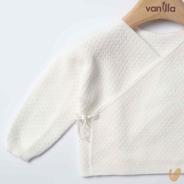 Cardigan incrociato in filo di cotone Maglia e Cardigan
