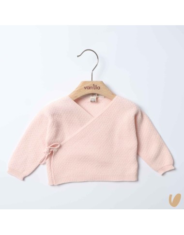 Crossed cardigan in cotton thread